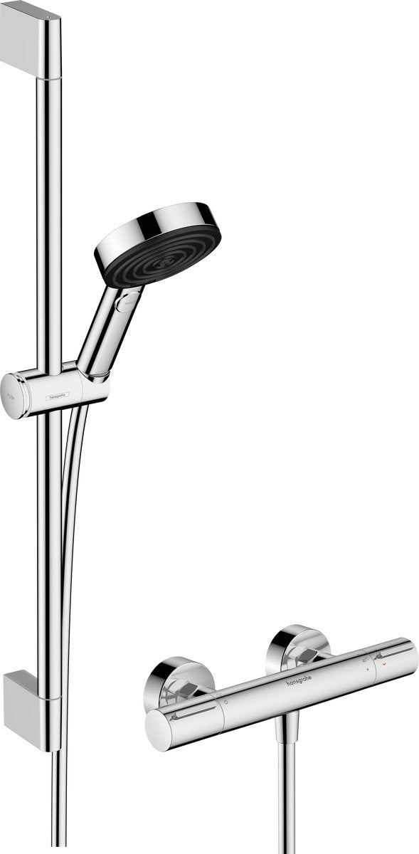 Hansgrohe pulsify select s système de douche 105 3jet relaxation ecosmart avec élément et barre coulissante 65 cm chromé