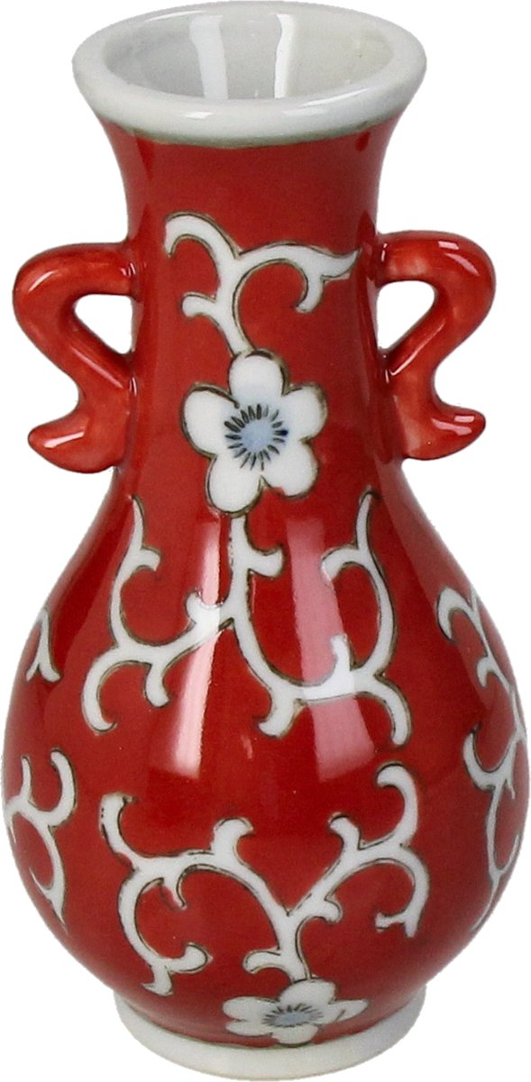 Vase collection Hd porcelaine rouge 8x8x15,5cm