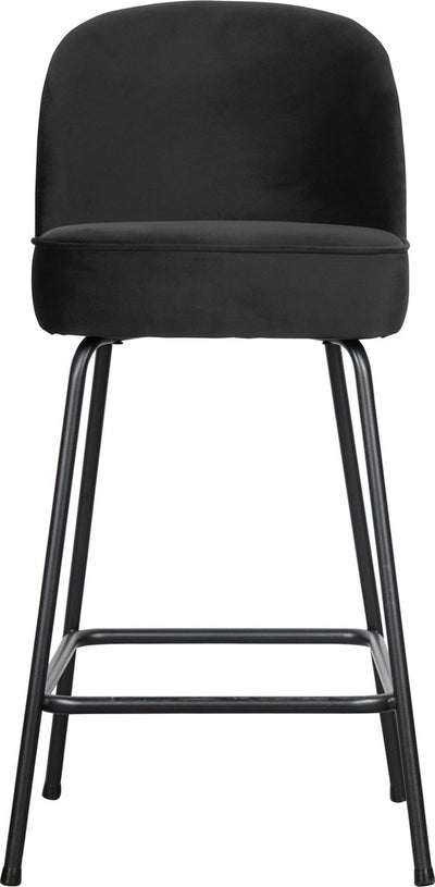 Chaise de bar Woood vogue - velours - noir - 89x50x55