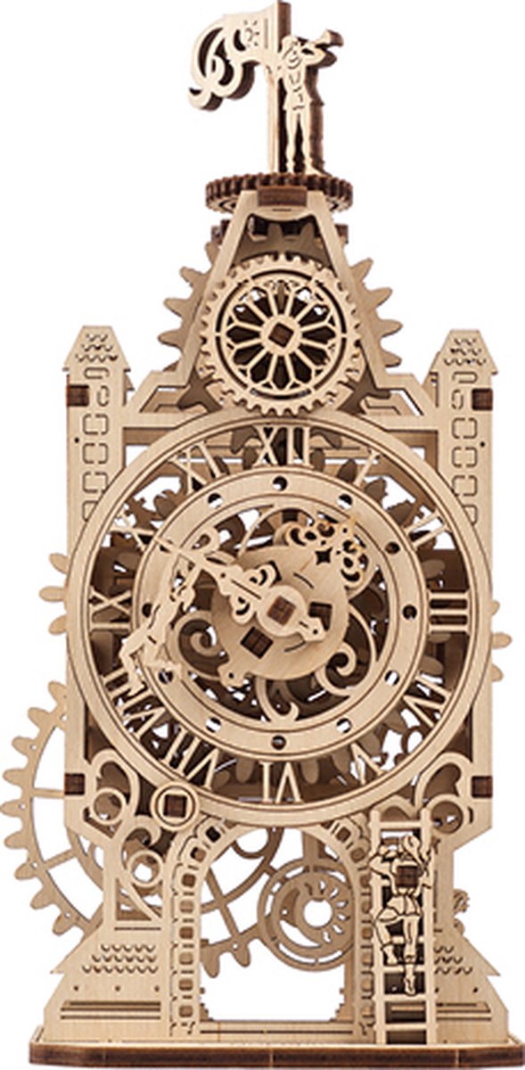 Modèle 3D en bois Ugears - ancienne horloge de tour