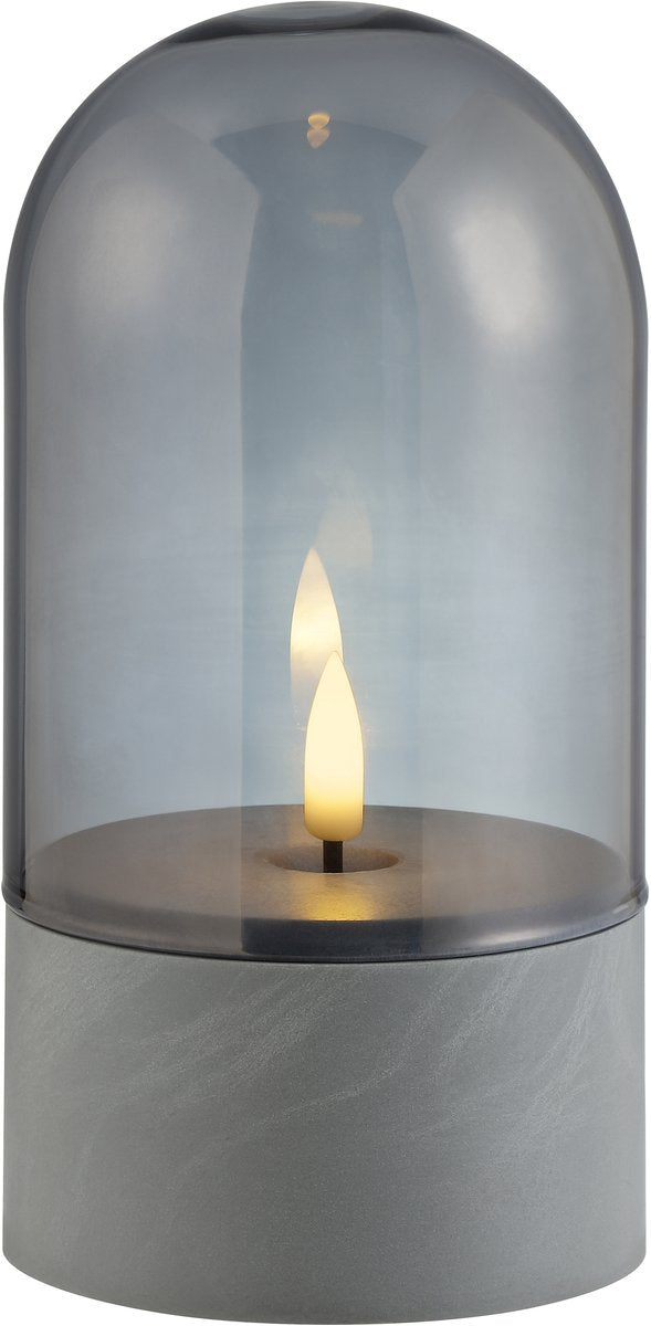 Brilliant illusion - lampe de table d'extérieur - led - 2500k - ip44 - pile AA - verre fumé gris