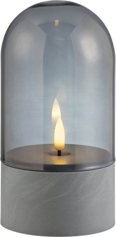 Brilliant illusion - lampe de table d'extérieur - led - 2500k - ip44 - pile AA - verre fumé gris