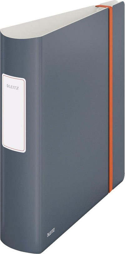 Classeur Leitz 180° active cosy pp avec étiquette au dos - 2 anneaux A4 - largeur de dos 82 mm - gris velours