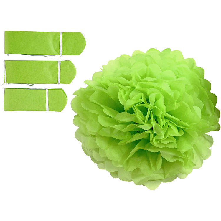 Pompon en papier Creativ company, d 20+24+30 cm, 16 g, vert citron, 3 pièces 1 boîte