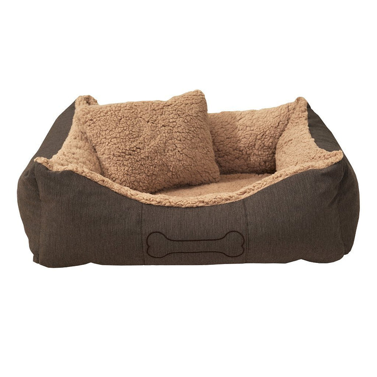 Sun Garden Sun Garden Luxury Chien de chien Lucky + Cushion 59x67x20 cm Brown Beige