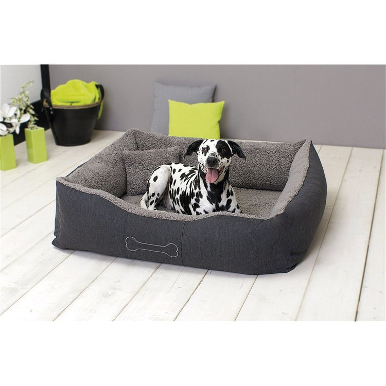 Sun Garden Sun Garden Luxury Chien de chien Lucky + Cushion 80x70x20cm Grey