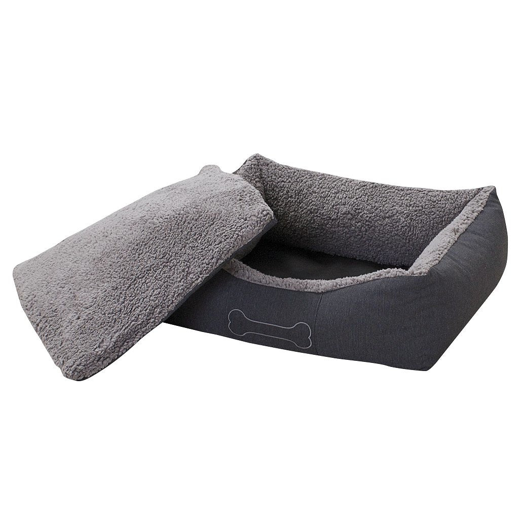 Sun Garden Sun Garden Luxury Chien de chien Lucky + Cushion 80x70x20cm Grey