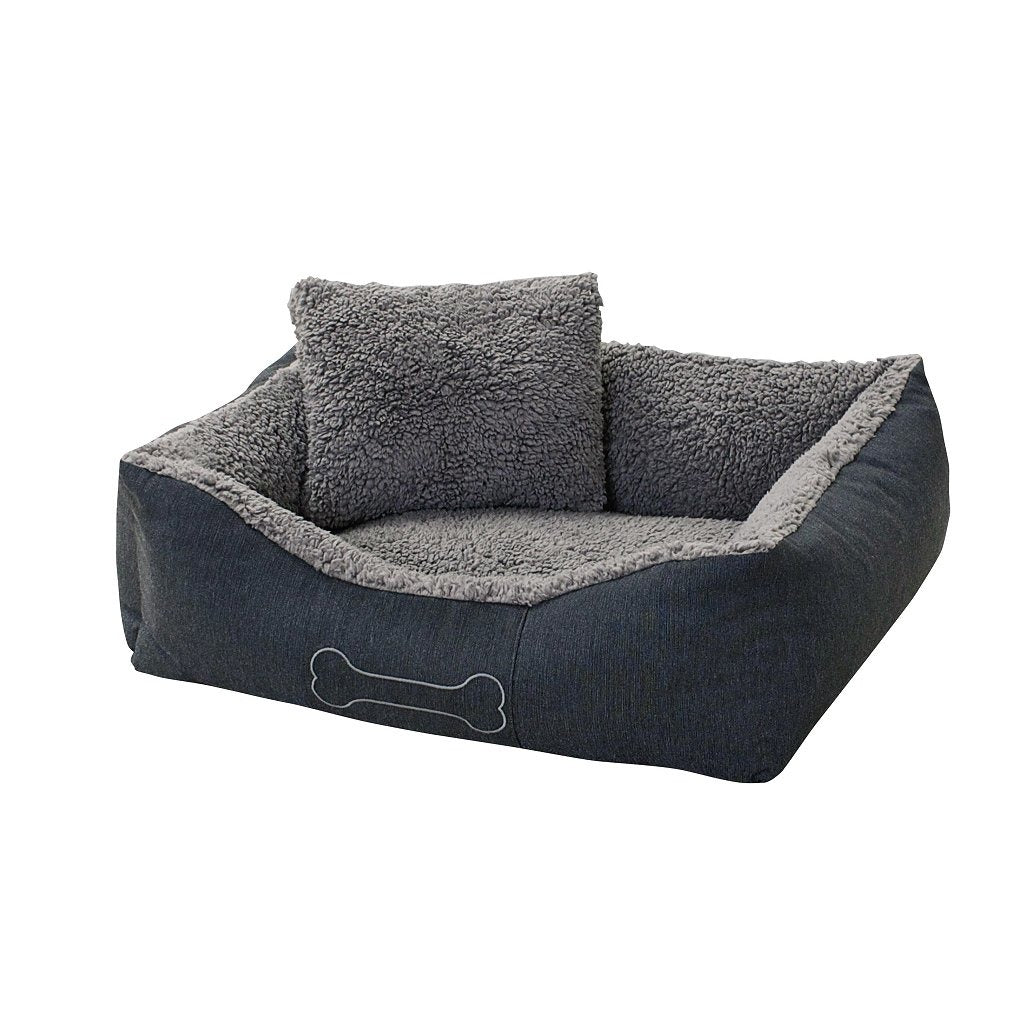 Sun Garden Sun Garden Luxury Chien de chien Lucky + Cushion 80x70x20cm Grey