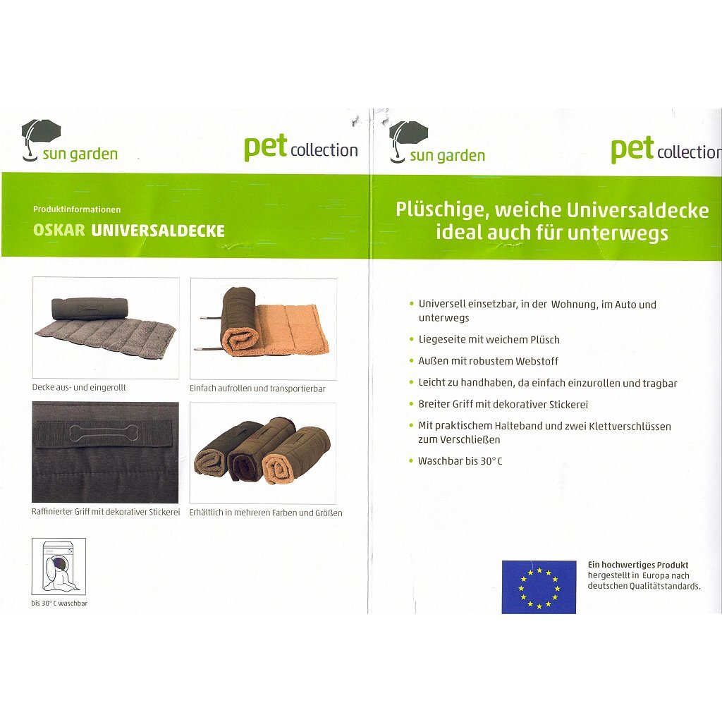 Sun Garden Sun Garden Oskar Robe de chien roulable 100x65x4 cm beige