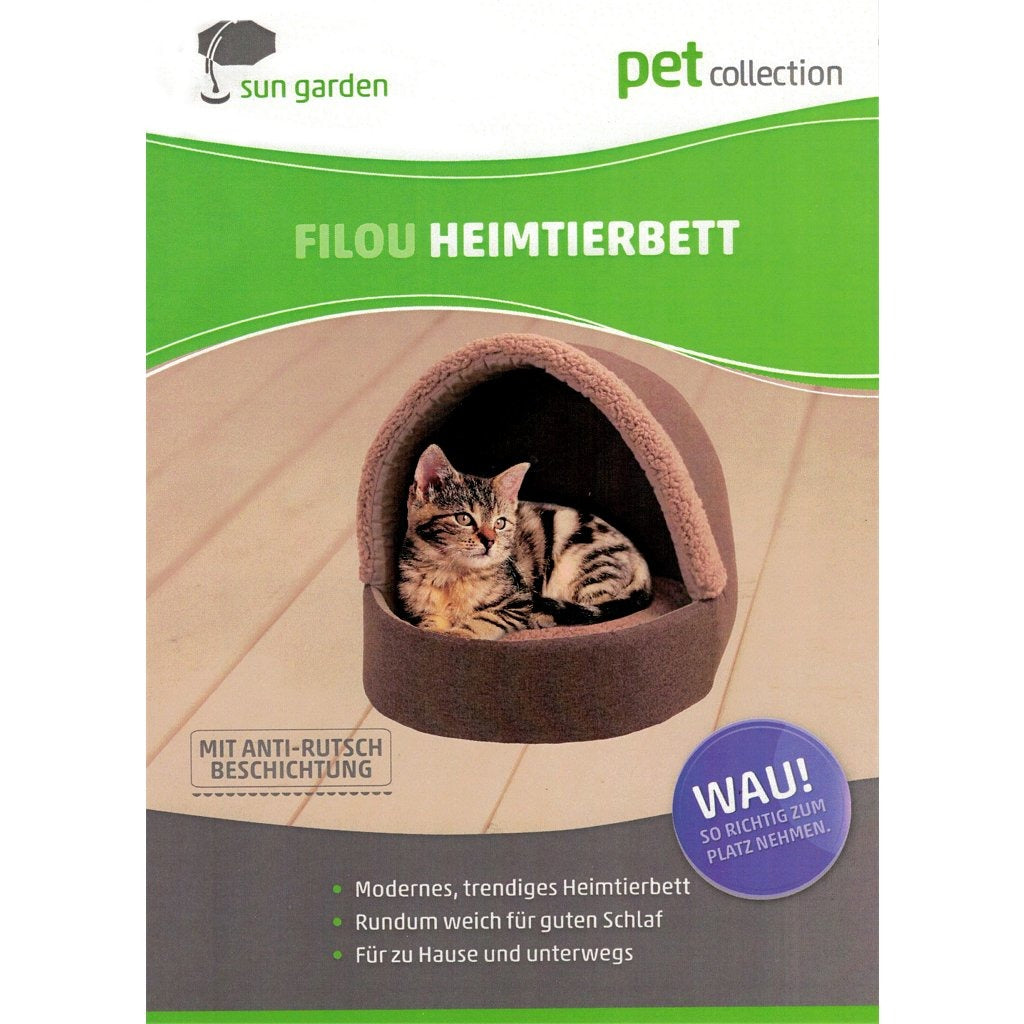 Jardin solaire jardin soleil filou chien de luxe et lit de chat 42x45x41cm gris