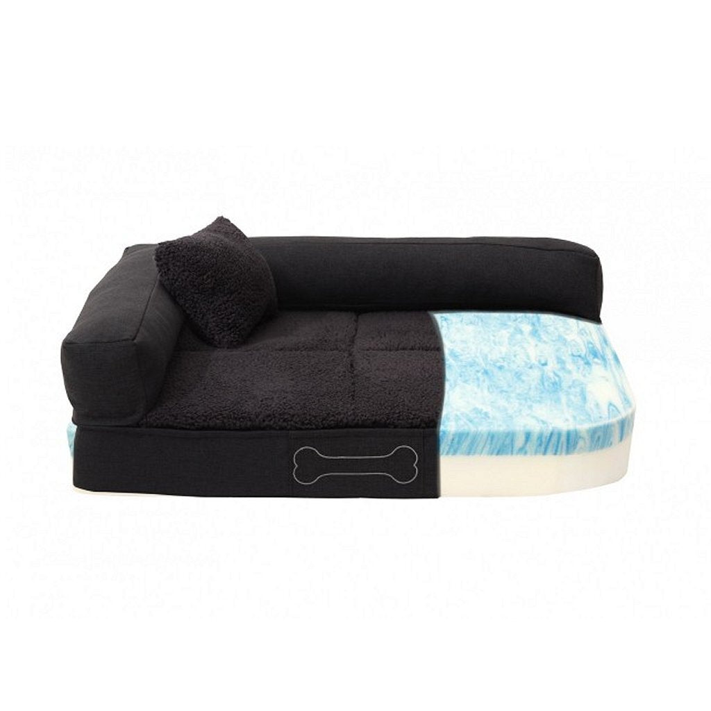 Sun Garden Sun Garden Pallina orthopédique chien coussin 80x60x25 cm anthracite