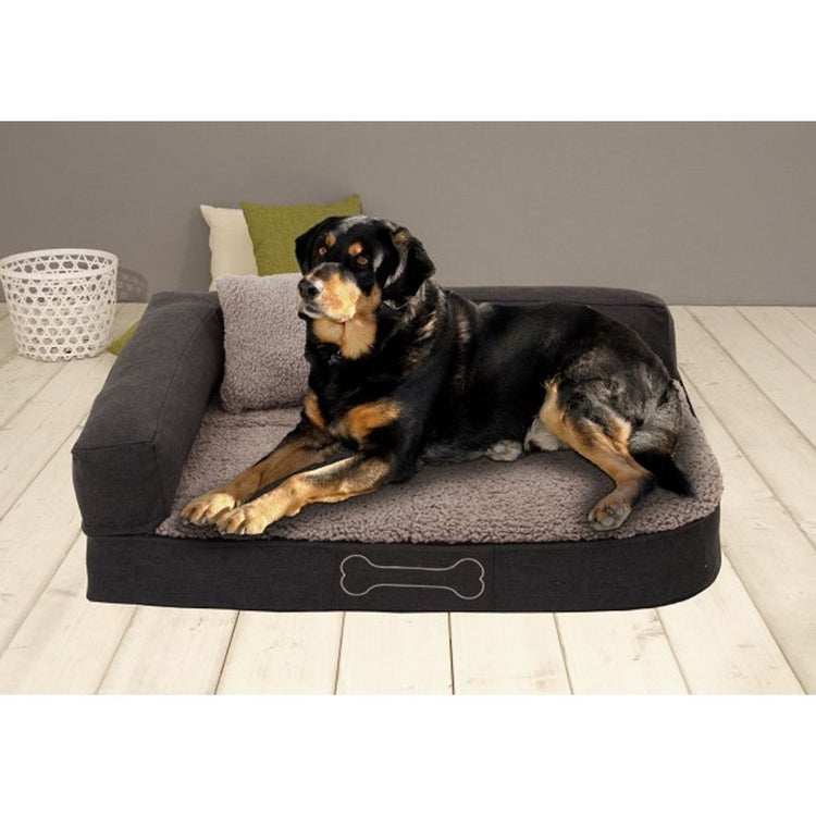 Sun Garden Sun Garden Pallina orthopédique Coussin de chien 80x60x25 cm beige brun