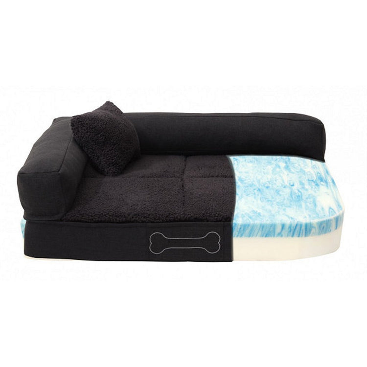 Sun Garden Sun Garden Pallina orthopédique Coussin de chien 80x60x25 cm beige brun