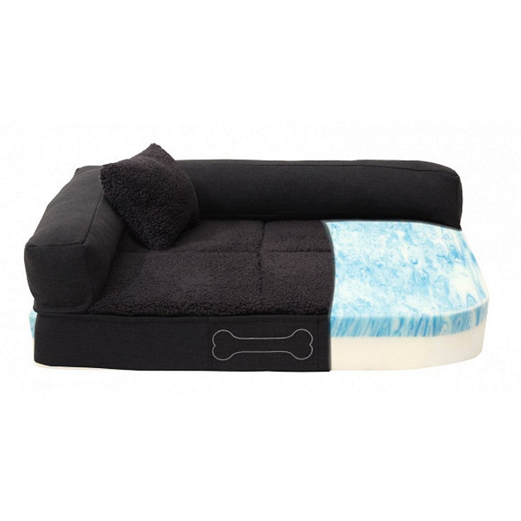 Sun Garden Sun Garden Pallina orthopédique chien coussin 80x60x25cm anthracite gris