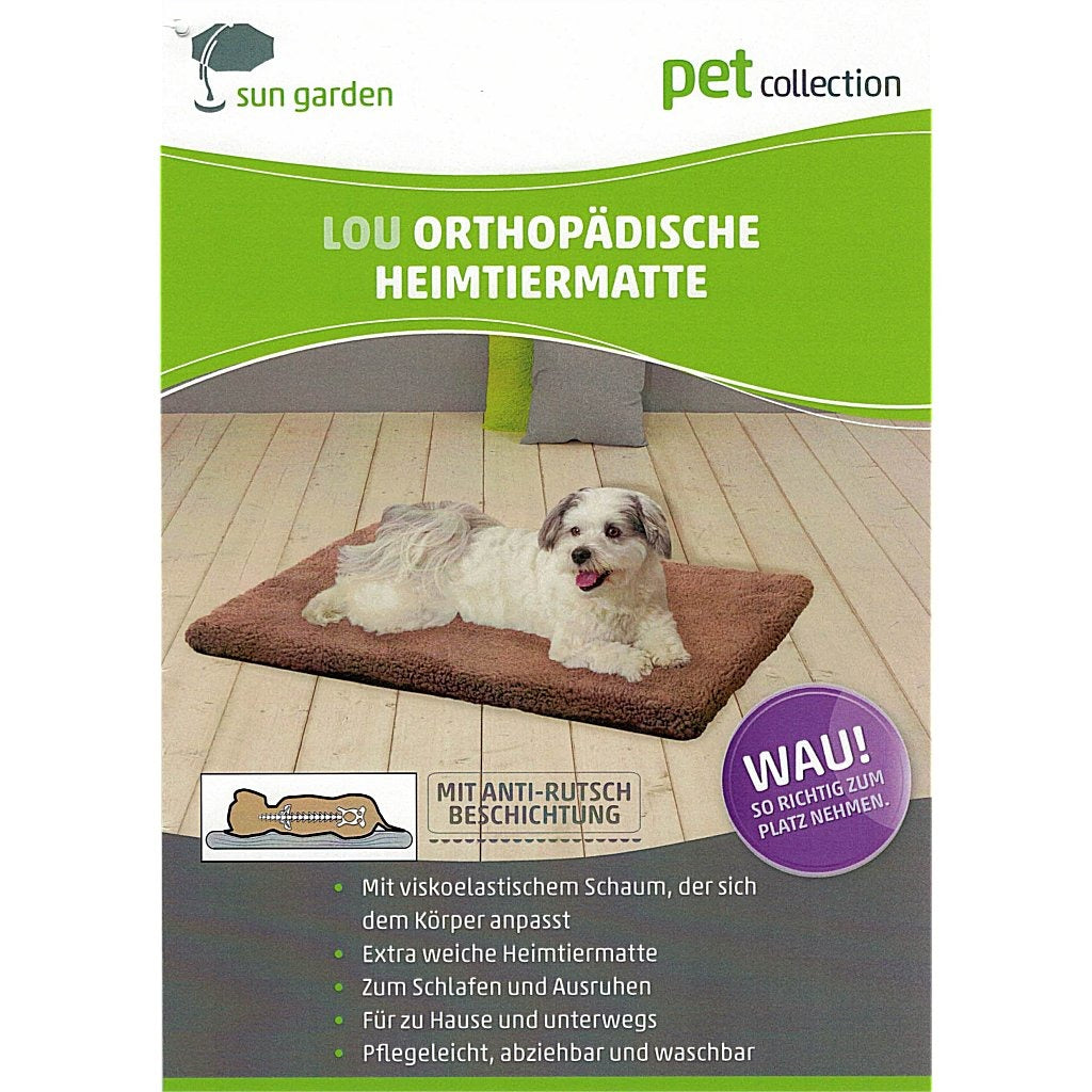Sun Garden Sun Garden Lou Orthopedic Dog Cushion 80x55x5cm Grey