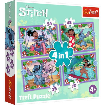 Trefl Trefl Stitch 4in1 puzzle 35-70 pièces