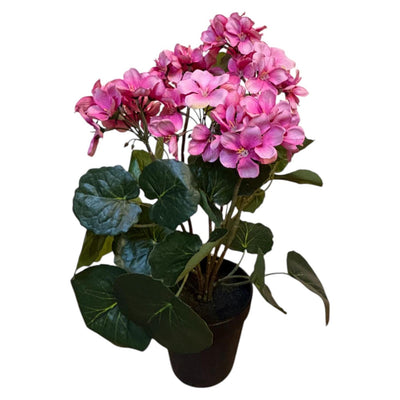 Atmosphère Mansion plante artificielle pélargonium rose 42cm
