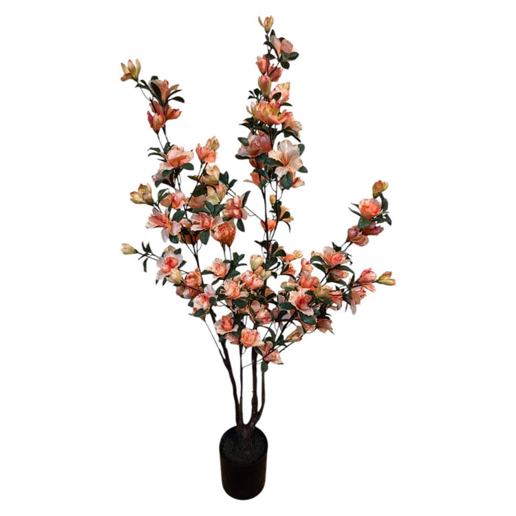 Manoir ambiance arbre artificiel azalée rose 105cm