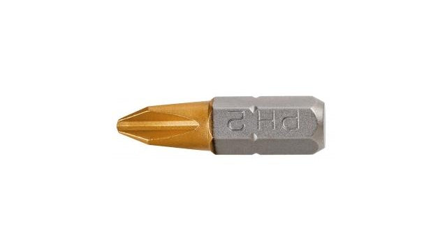 Graphite graphite bit ph2 25 mm s2 tin 2 sur une ampoule