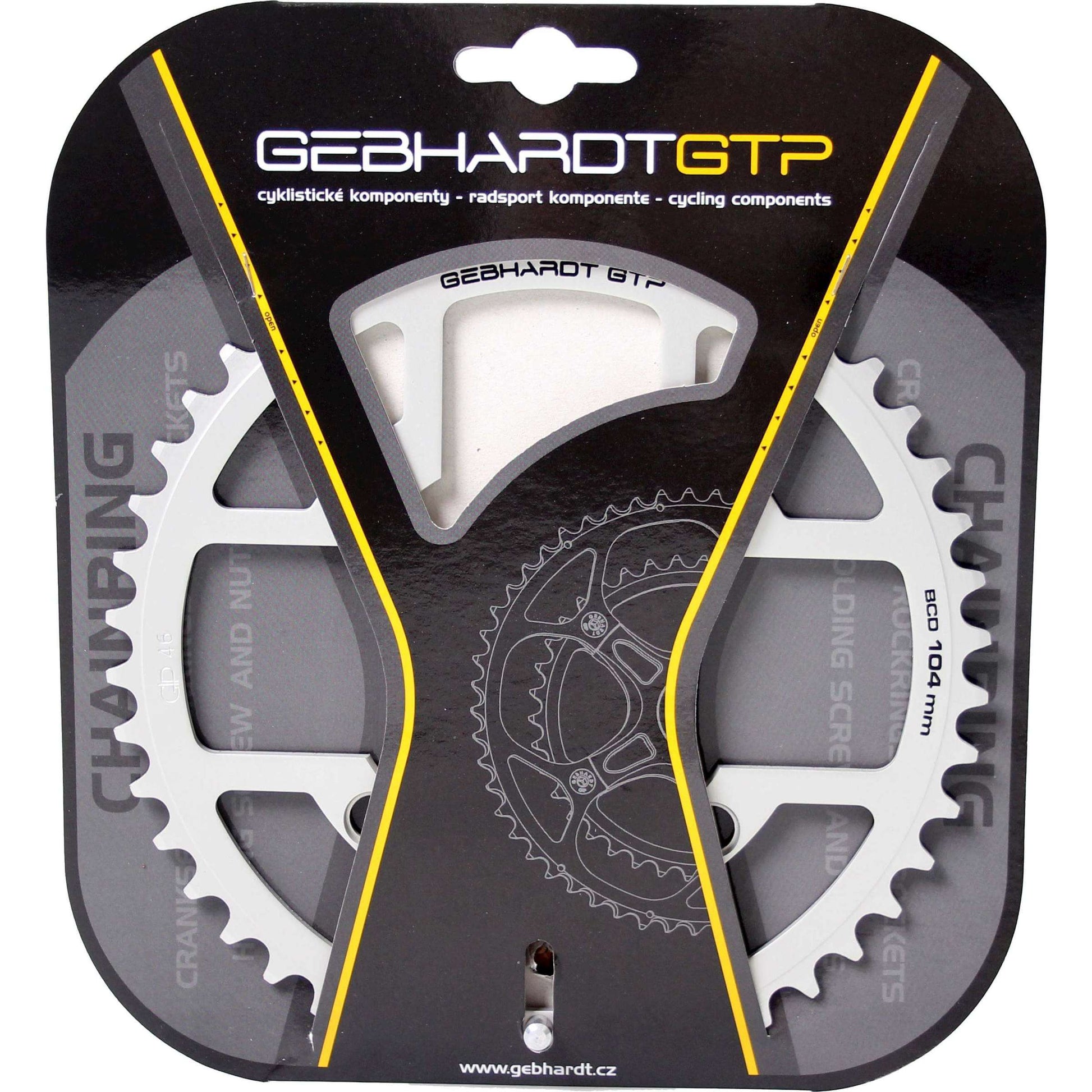 Gebhardt Priraring 46 tands argent, Shimano, 4 trous, ATB Triple