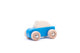 Voiture rétractable en bois Bajo bleue. 8,7x5,7