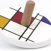 Toupie en bois Bajo Mondrian. 7x7x5,7 cm. 3