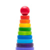 Pyramide empilable en bois Bajo grande. 10 parties