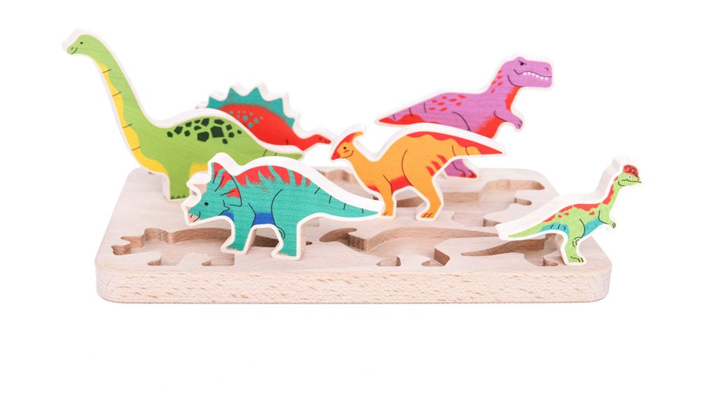 Dinosaures de tri en bois Bajo.