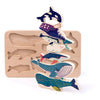 Famille de baleines trieuses en bois Bajo. 7