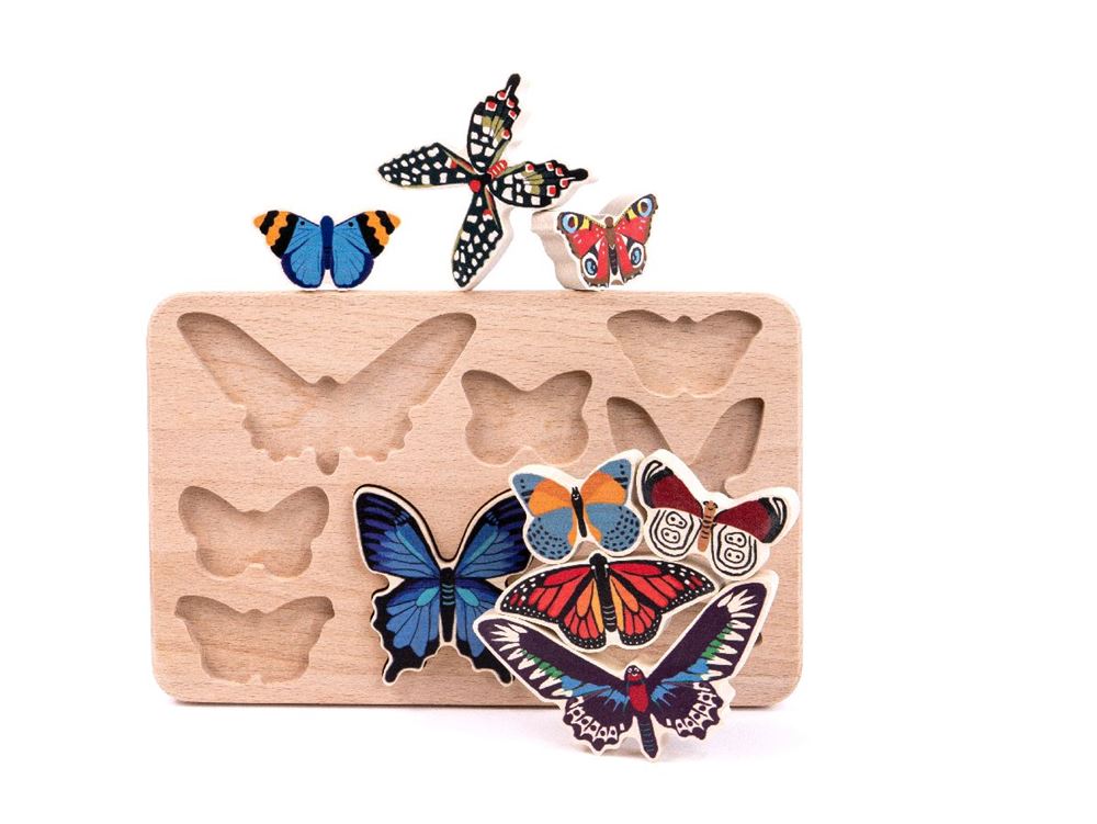 Papillons trieurs en bois Bajo. 8 pièces