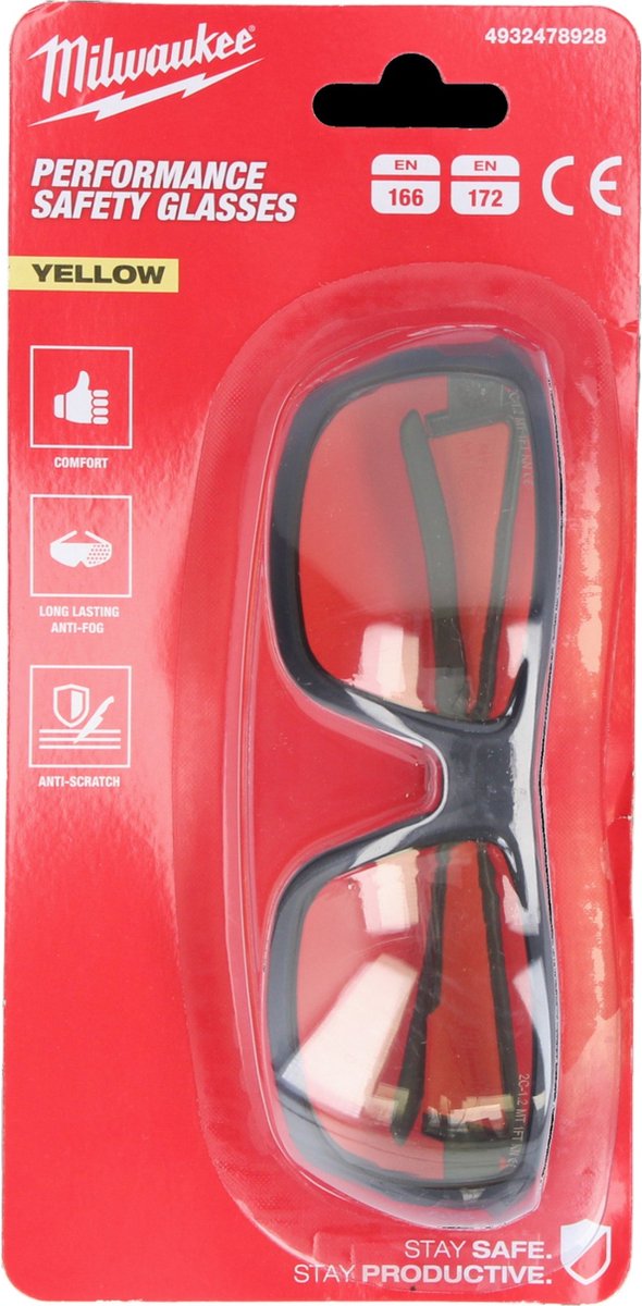Milwaukee accessoires lunettes de sécurité performantes | jaune - 4932478928