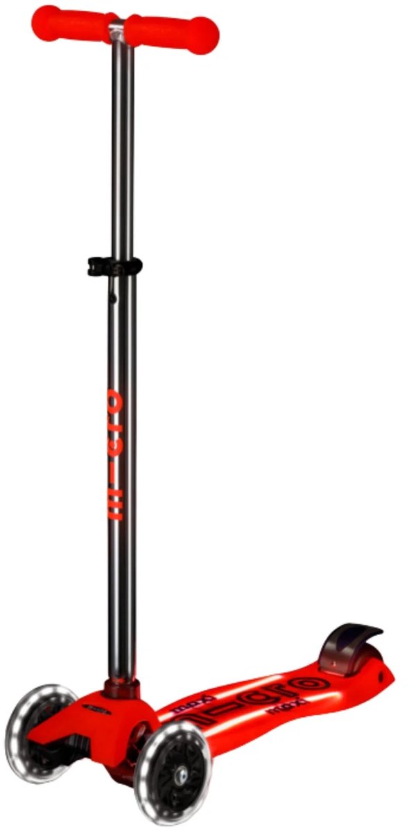 Trottinette Micro Maxi Deluxe Glow LED - pour enfants 5-12 ans - max 50 kg