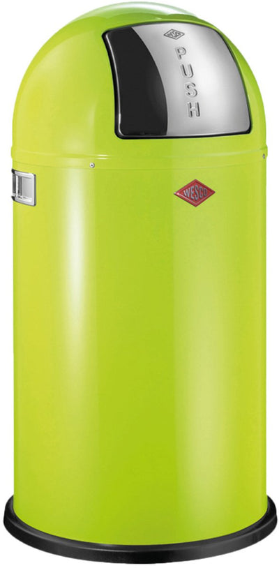 Poubelle pushboy Wesco | 50 litres | métal - vert lime | poubelle - fabriquée en Allemagne