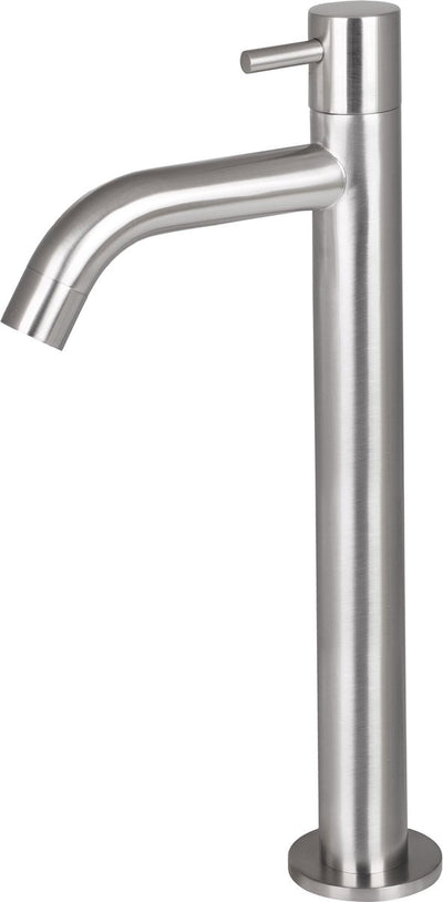 Robinet de lavabo Differnz - Robinet d'eau froide - haut - 28,5 x 11,5 cm - chrome mat