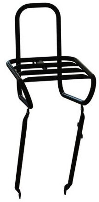 Steco porte-bagages avant lisse 25cm boulon de couronne noir mat