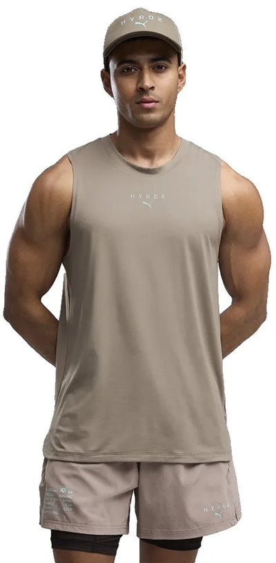 Puma x hyrox cloudspun t-shirt sans manches gris s homme