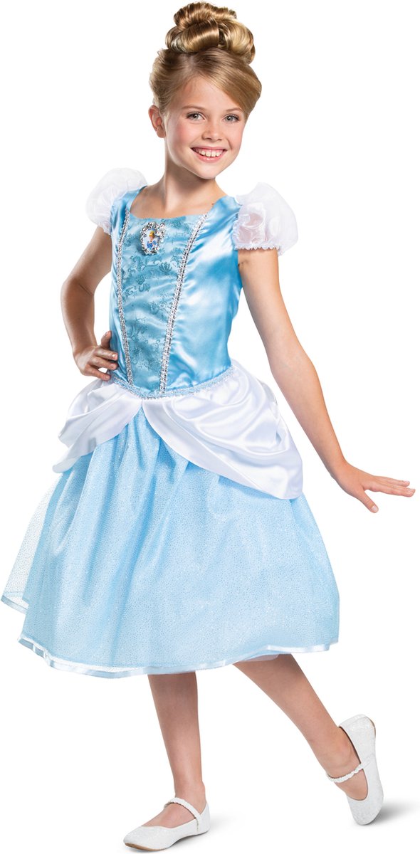 Déguisement princesse disney - cendrillon, cendrillon deluxe, taille m (7-8 ans), filles