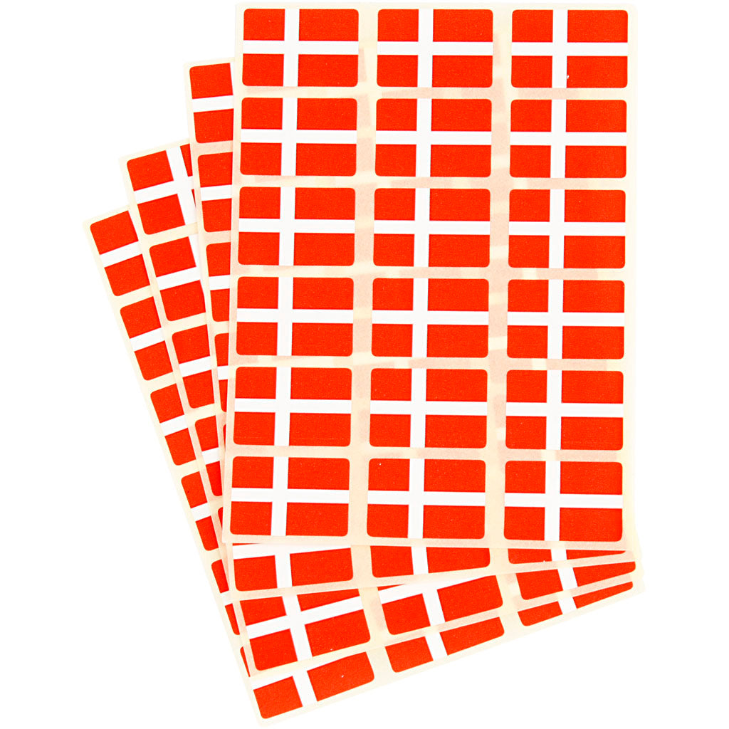 Drapeau d'entreprise Creativ, taille 15x22 mm, 72 pièces 1 boîte, Danemark