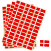Drapeau d'entreprise Creativ, taille 15x22 mm, 72 pièces 1 boîte, Danemark