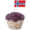 Bâtonnet à cocktail Snack Flag, taille 30x50 mm, 100 pièces 1 boîte, Norvège