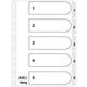 Onglets mylar office depot carton a4 170g blanc 1-5 11 trous