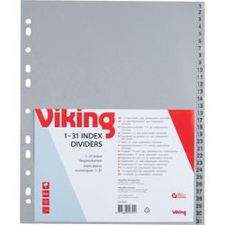 Onglets office depot pp a4 120microns gris 1-31 31 trous