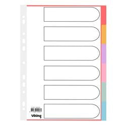 Onglets colorés inscriptibles od 28392 nbsp; carton manille a4 6 onglets