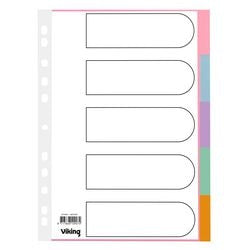 Onglets office depot carton a4 175 g assortis 5 set 11 trous