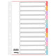 Onglets colorés inscriptibles od 28428 nbsp; carton manille a4 12onglets