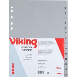 Onglets office depot pp a4 120microns gris 15 pièces 11 trous