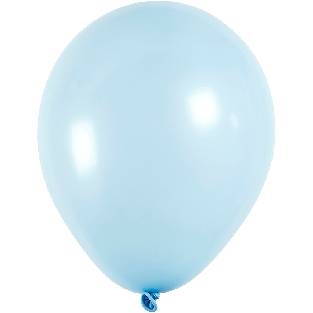 Ballons Creativ company, ronds, d 23 cm, bleu clair, 10 pièces 1 boîte