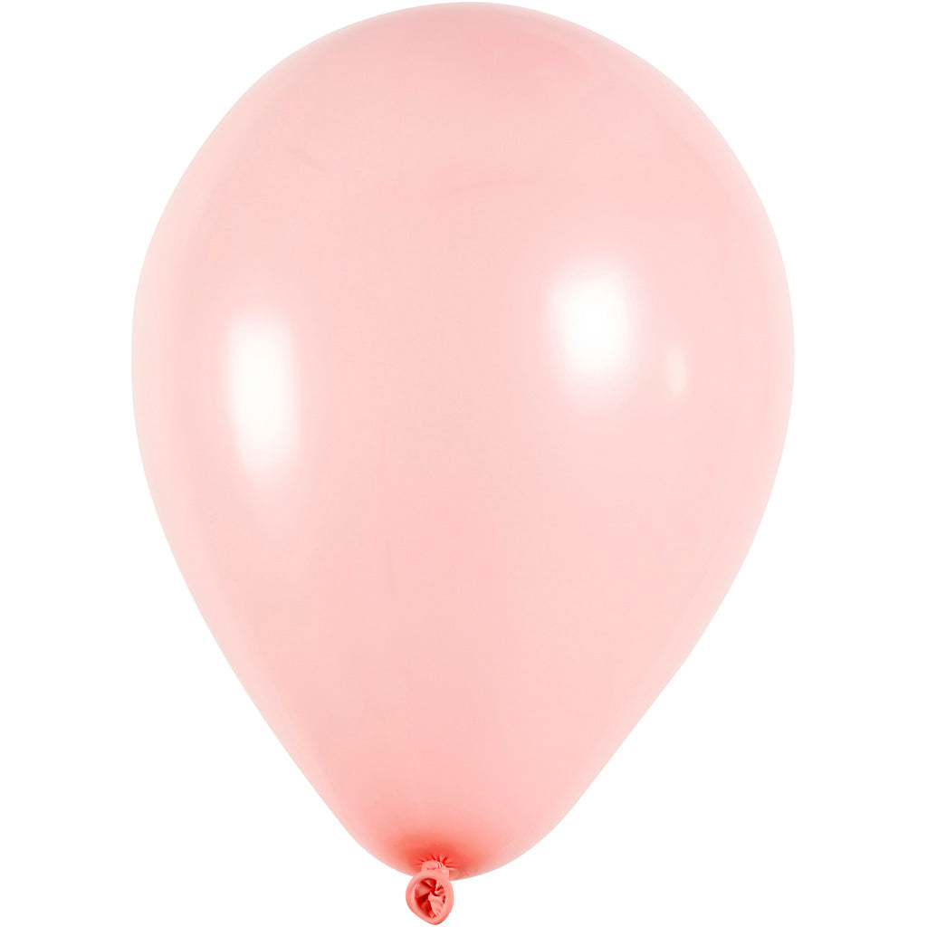 Ballons Creativ company, ronds, d 23 cm, rouge clair, 10 pièces 1 boîte