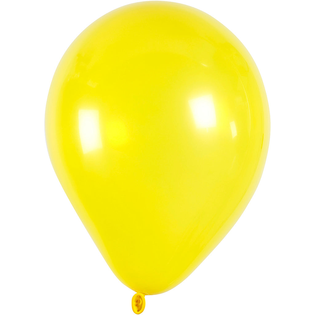 Ballons Creativ company, set de 10 ballons, d 23 cm, jaune, 10 pièces 1 boîte