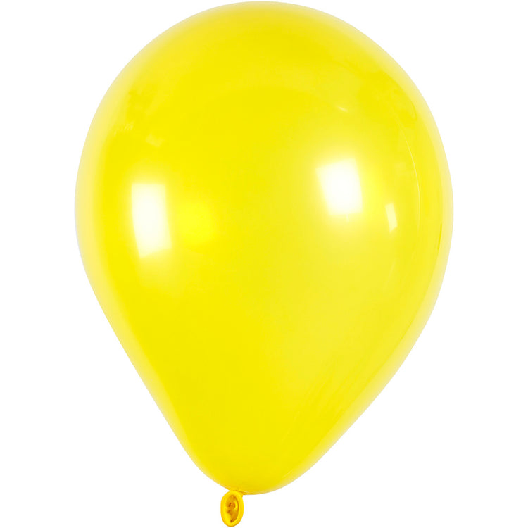 Ballons Creativ company, set de 10 ballons, d 23 cm, jaune, 10 pièces 1 boîte